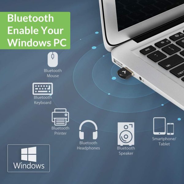 Avantree DG45 USB Bluetooth 5.0 Adapter Dongle for PC, Computer, Desktop, and Laptop - Compatible with Windows 11/10/8.1/8 Only - Connects Bluetooth Headphones, Speakers, Keyboards, Mice, and Printers - Image 3