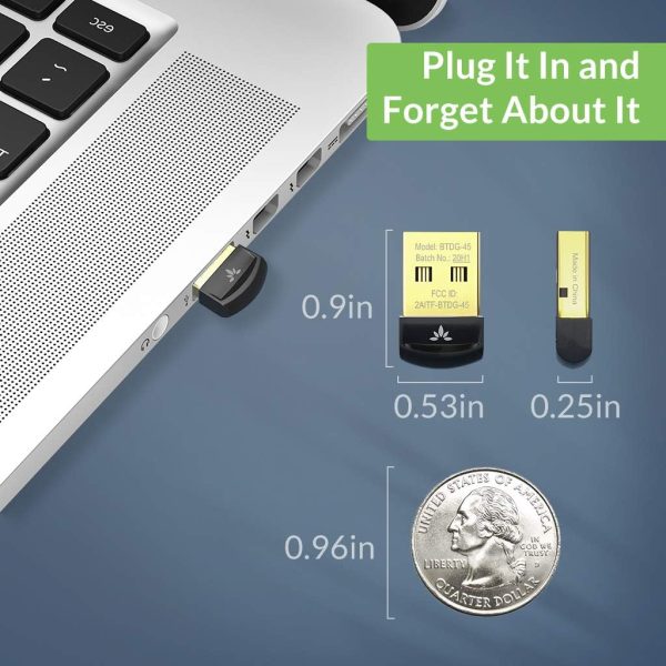 Avantree DG45 USB Bluetooth 5.0 Adapter Dongle for PC, Computer, Desktop, and Laptop - Compatible with Windows 11/10/8.1/8 Only - Connects Bluetooth Headphones, Speakers, Keyboards, Mice, and Printers - Image 6