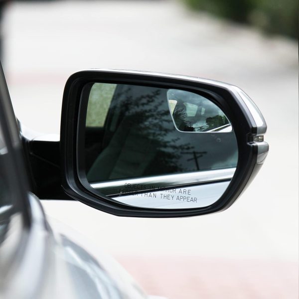 Blind Spot Mirrors for Cars - by Safe View Company - Change Lanes w Confidence - Made from Real Convex Glass - Long Lasting - Easy Peel & Stick (Superfan) - Image 2