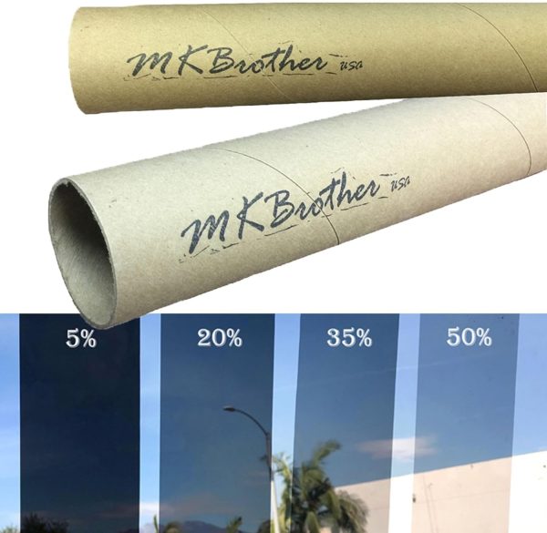 Mkbrother® Car Window Tint Film - 5% 20% 35% 50% VLT Options, UV & Heat Blocking, Scratch Resistant, Professtional Grade Privacy Tint for Auto & Home Windows - Image 3